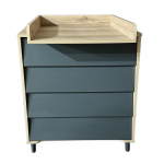 Пеленальный комод КЕДР Jasmine — Дуб/Графит