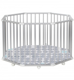 Детский манеж-кроватка Geuther Octo-Parc 107х107 — светло-серый 13