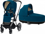 Коляска 2 в 1 Cybex Priam III (Chrome Black) — Mountain Blue