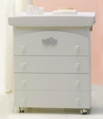 Пеленальный комод Bambolina Soft Mama/Sweet Mama — белый