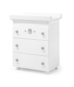 Пеленальный комод Erbesi Charly — белый/песочный