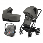 Коляска 3 в 1 Cybex Talos S Lux BLK — Soho Grey