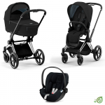 Коляска 3 в 1 Cybex Priam IV (шасси Chrome Black) — Onyx Black