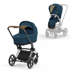 Коляска 2 в 1 Cybex Priam IV (шасси Chrome Brown) — Mountain Blue