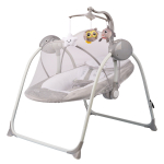 Электрокачели Indigo STAR (0-9 кг), с адаптером, п/у, 12 мел.,5 скоростей,москитка — Серый