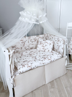 Комплект постельного белья Lepre Savannah 6 предметов (125*65) — Белый/песочный