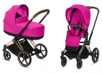 Коляска 2 в 1 Cybex Priam (шасси Rose Gold) — Fancy Pink