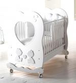 Детская кровать Baby Expert Cuore di Mamma — белый/платина