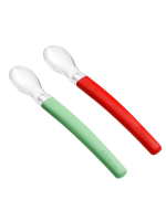 Набор WeeBaby из двух ложек для прикорма — Зеленый/Красный