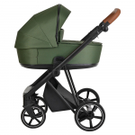 Коляска 3 в 1 Roan Sol — Boho Green/Black/руч.Коричневый