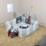 Манеж UNIX Kids SUPREME Space 200x200 — Blue с качелями