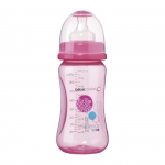 Бутылочка Bebe Confort серия Maternity PP, сил. соска для супов и каш, 360 мл, 6-24 — розовый