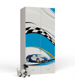 Шкаф 2х дверный ABC-KING LA-MAN — голубой