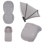 Colour pack для Oyster2/MAX (капюшон, текстиль, накидка на ноги) — Pure Silver