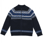 Кардиган Chicco для мальчиков, с орнаментом, цвет тёмно-синий — Темно-синий, р.116