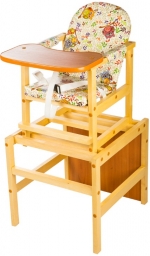Стульчик для кормления Farfello "Октябренок" (дуб/бук) светлый — совушка