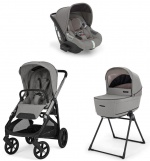 Коляска 3 в 1 Inglesina Aptica (DRW I-Size) с подставкой под люльку Stand Up — Platinum Grey 2025