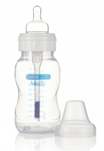 Детская полипропиленовая бутылочка с суперантиколиковой системой и термодатчиком Bebe Due Medic — 330 мл