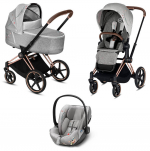 Коляска 3 в 1 Cybex Priam III Koi (Cloud Z i-Size) — Rosegold