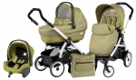 Коляска 3 в 1 Peg Perego Book 51 XL Modular System (шасси White/Black) — Green Tea