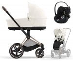 Коляска 3 в 1 Cybex Priam IV Rosegold и автокресло Cloud G i-Size Plus