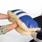 Муфта для рук на коляску Esspero Bear (Натуральный мех) — Sky