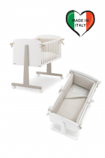 Колыбель Erbesi Ninna Stelline — белый/серо-песочный