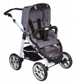 Коляска 2 в 1 Patron Fenix 4XC-S (серебряная рама) — tweed smoke grey 662