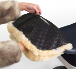 Муфта для рук на коляску Esspero Julia (Натуральный мех) — Black