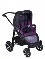 Коляска 2 в 1 Patron Fenix 4C-B (черная рама) — gento wine purple 629