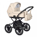 Коляска 2 в 1 Indigo BROCO Eco Plus 14" — бежевая кожа