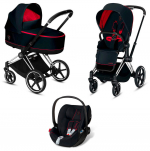 Коляска 3 в 1 Cybex Priam III Ferrari (Cloud Z i-Size) — Victory Black (Chrome Black)
