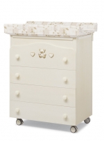 Пеленальный комод с ванночкой Erbesi Brigette/Royal — White (белый)