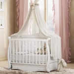 Детская кроватка-маятник Baby Italia Andrea Vip pelle — Белый (Bianco)