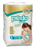 Подгузники Predo Baby Стандартная пачка (13 шт.) № 1 (2-5 кг) новорожденный