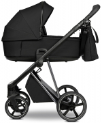 Коляска 2 в 1 Roan Sol Vintage Luxury — Caviar Black/Nickel/руч.Black