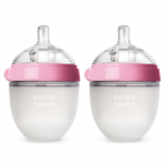 Набор бутылочек для кормления COMOTOMO (150 мл.) Natural Feel Baby Bottle — цвет розовый