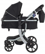 Коляска трансформер Farfello Aimile Silver — чёрный