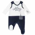 Комплект (боди+ползунки) Chicco для мальчиков, цвет тёмно-синий — размер 062