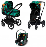 Коляска 3 в 1 Cybex Priam III Birds of Paradise (Cloud Z i-Size) — Matt Black