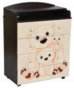 Пеленальный комод Антел Lilu 5 — Венге/Слоновая кость