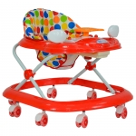 Ходунки Farfello арт.5020 — красный, принт круги