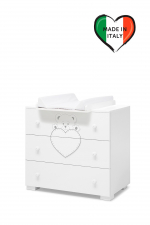 Тумба Erbesi Cucciolo/Lulu с пеленальным матрасиком — Белый