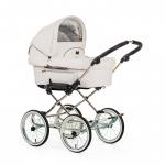 Коляска 2 в 1 Emmaljunga Mondial Leatherette (шасси de Luxe) — White Leatherette