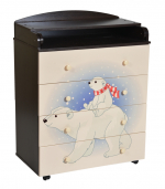 Пеленальный комод КЕДР Fantasia Umka — Венге/Слоновая кость