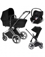 Коляска 3 в 1 Cybex Priam (шасси All Terrain Matt Black) — Stardust Black