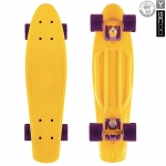 Скейтборд Y-SCOO Fishskateboard 22" — YELLOW/dark purple