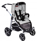 Коляска 2 в 1 Patron Fenix 4C-S (серебряная рама) — spirit silver grey 657