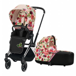 Коляска 2 в 1 Cybex Priam III FE Spring (шасси Chrome Black) — Blossom light