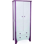 Детский шкаф Papaloni (Папалони) Olivia 650 — Фиалка-Белый